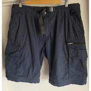 B.C. Clothing Cargo Shorts Men XL Navy Solid Outdoor Gorpcore Casual 36W